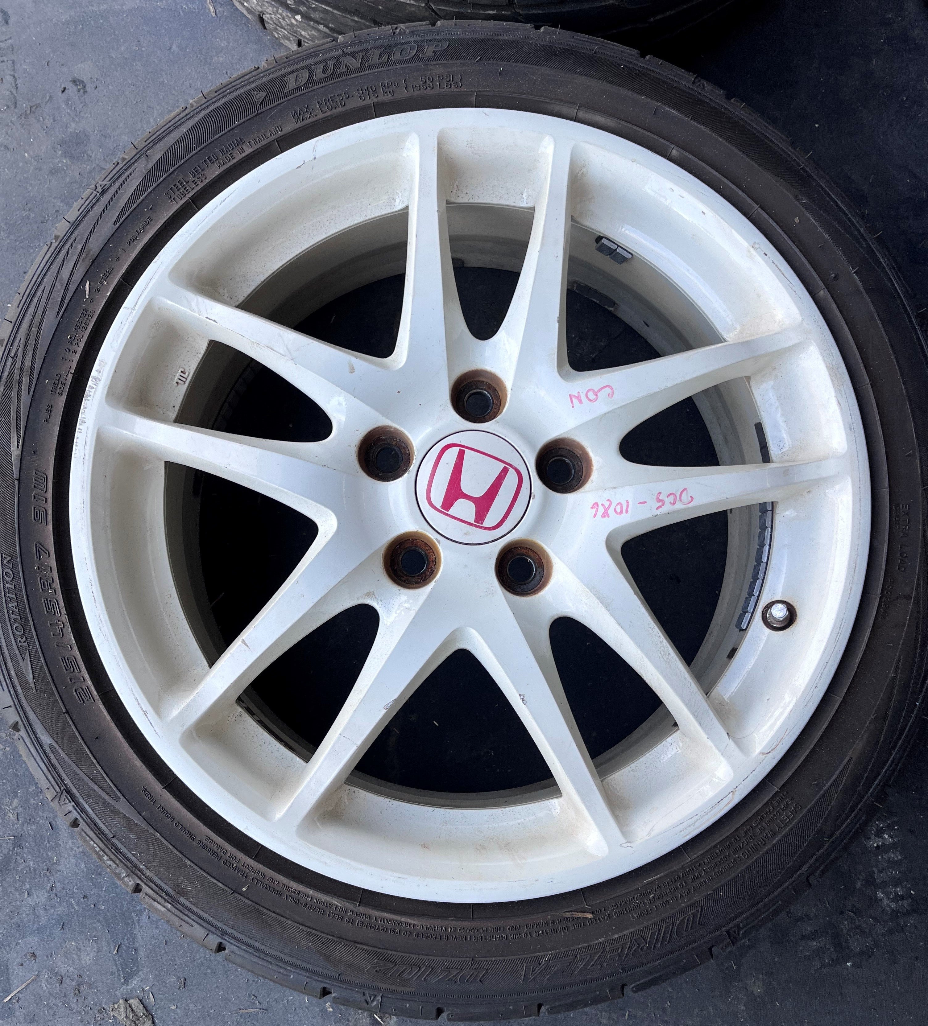 Honda Integra Type R DC5 Genuine OEM Wheels Rims 17x7J +60 5x114.3 set4 White