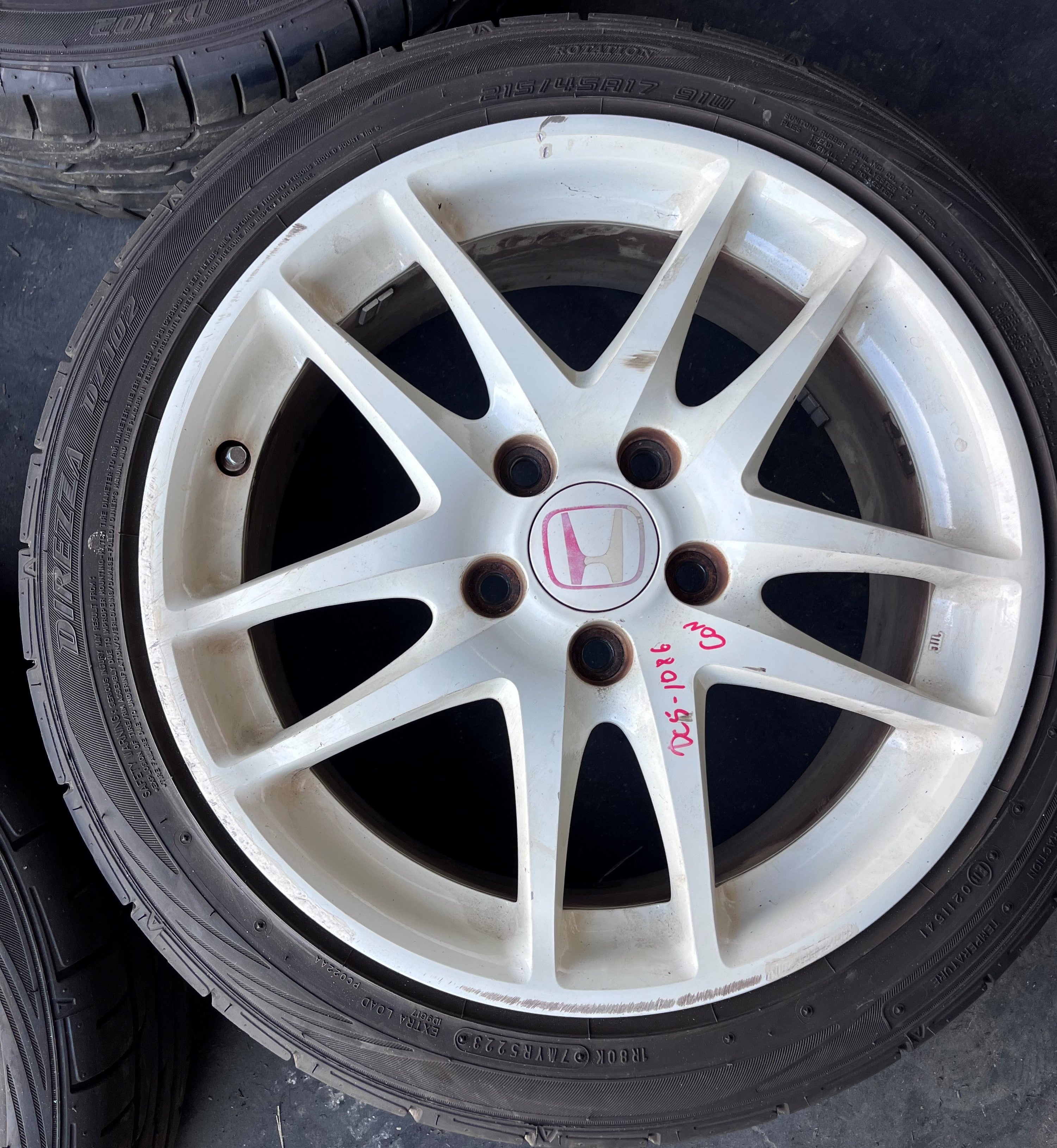 Honda Integra Type R DC5 Genuine OEM Wheels Rims 17x7J +60 5x114.3 set4 White