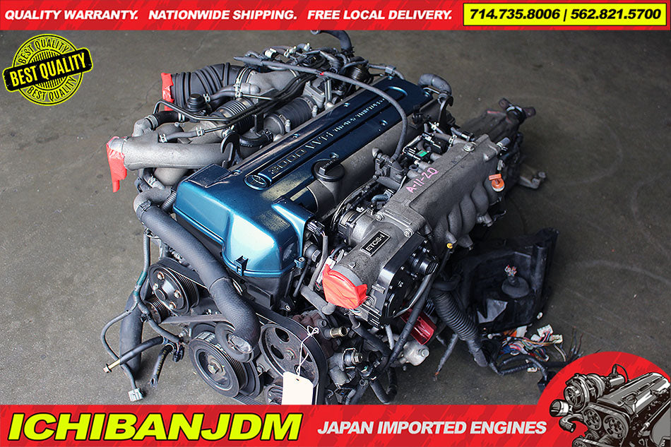 JDM TOYOTA 2JZGTE VVTi TWIN TURBO ENGINE ARISTO SUPRA 2JZ MOTOR TRANS WIRING ECU