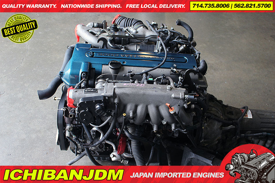 JDM TOYOTA 2JZGTE VVTi TWIN TURBO ENGINE ARISTO SUPRA 2JZ MOTOR TRANS WIRING ECU