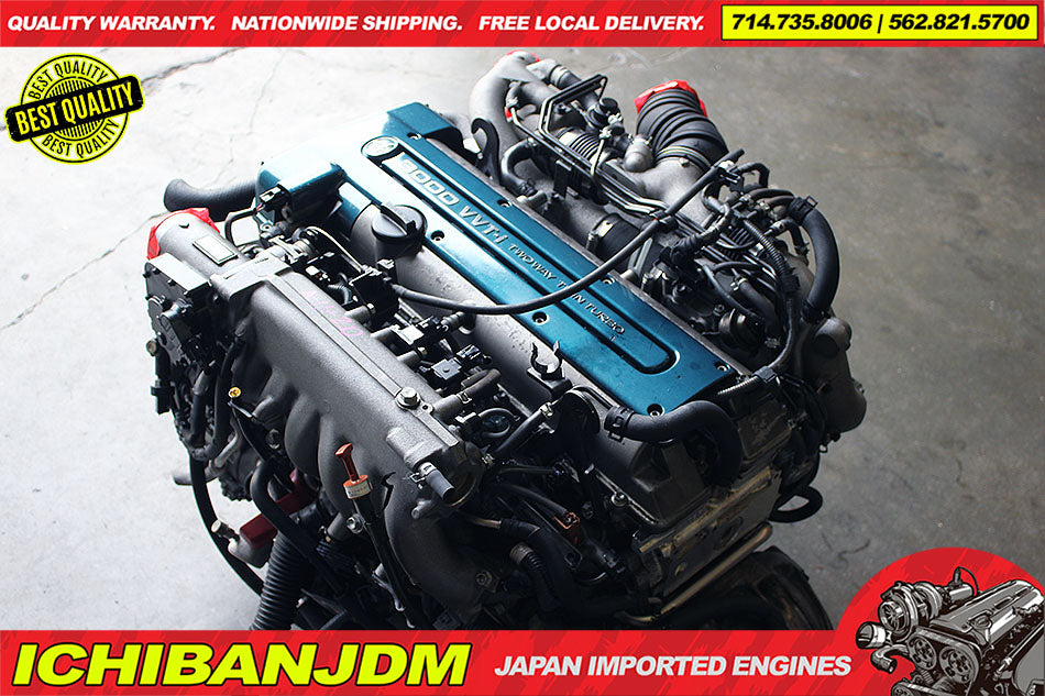 JDM TOYOTA 2JZGTE VVTi TWIN TURBO ENGINE ARISTO SUPRA 2JZ MOTOR TRANS WIRING ECU