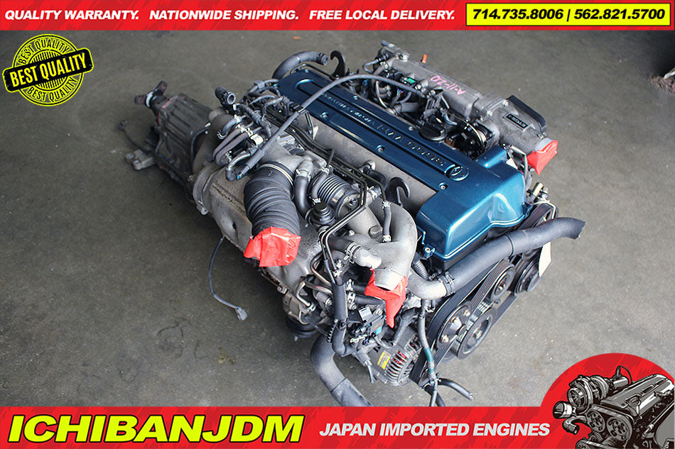 JDM TOYOTA 2JZGTE VVTi TWIN TURBO ENGINE ARISTO SUPRA 2JZ MOTOR TRANS WIRING ECU