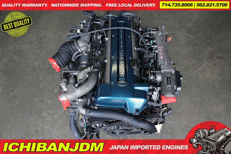 JDM TOYOTA 2JZGTE VVTi TWIN TURBO ENGINE ARISTO SUPRA 2JZ MOTOR TRANS WIRING ECU
